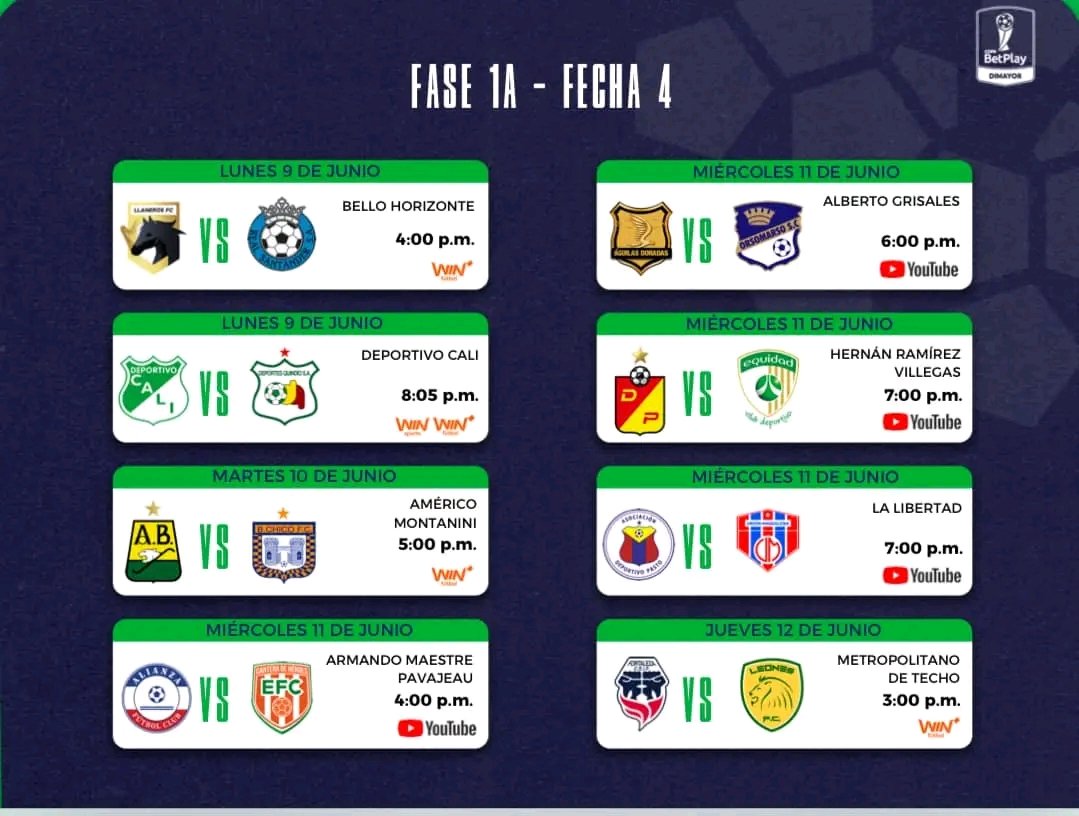 TatisGutierrezA's tweet image. Así se jugara la fecha 4 de la Copa Betplay, @ABucaramanga juega este martes 9 de junio a las 5:00 p.m. en el Montanini frente a @BCHICOFCOFICIAL.