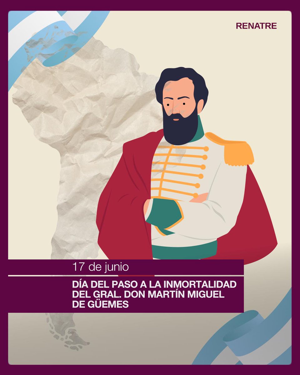 Recordamos con respeto y admiración al héroe gaucho, figura fundamental en la lucha por la independencia y defensor incansable del norte argentino. A 204 años de su fallecimiento, honramos su legado de coraje, estrategia y compromiso con la libertad. #Güemes204Años #HéroeNacional