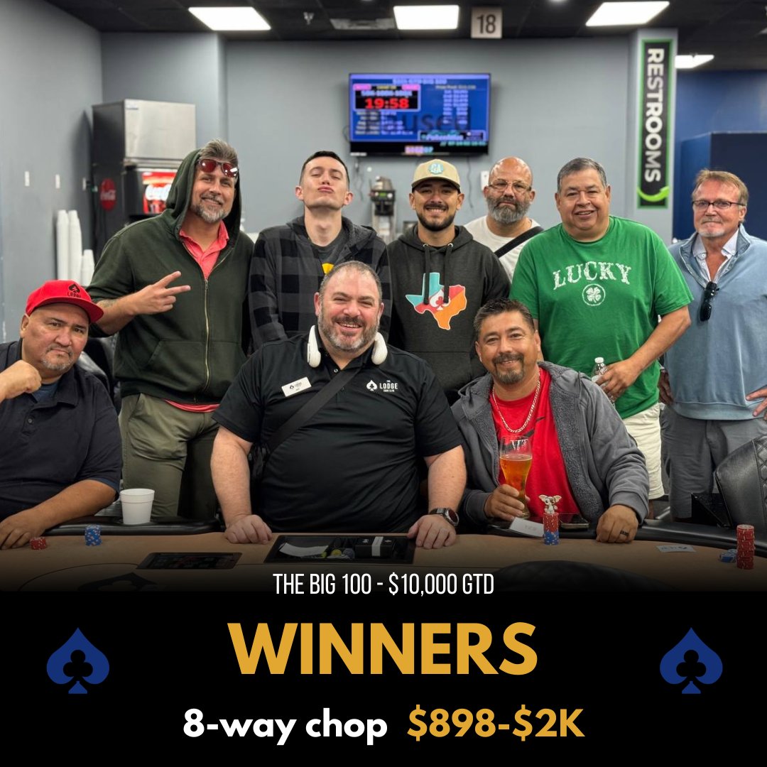 LET THE GOOD TIMES ROLL!!!

Congrats to all the recent winners from this past week🎉

👉Visit the events calendar on our site to see the upcoming big events.