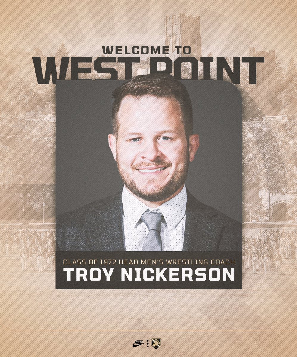 We have our guy!

We're excited to announce Troy Nickerson as the Class of 1972 Head Men's Wrestling Coach!

📰 goarmywestpoint.com/NickersonWelco…