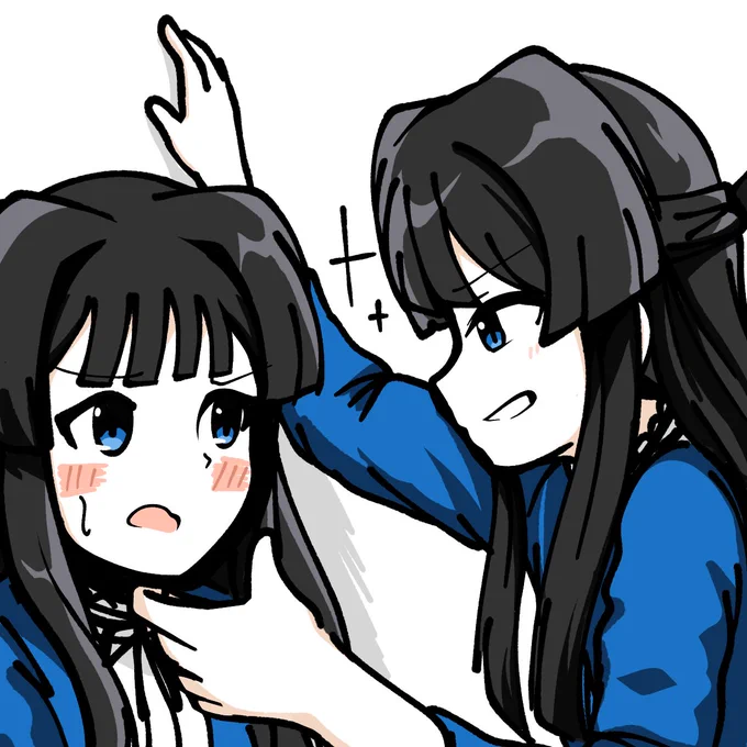 某所で描いた『精神男性化静香に口説かれる静香』