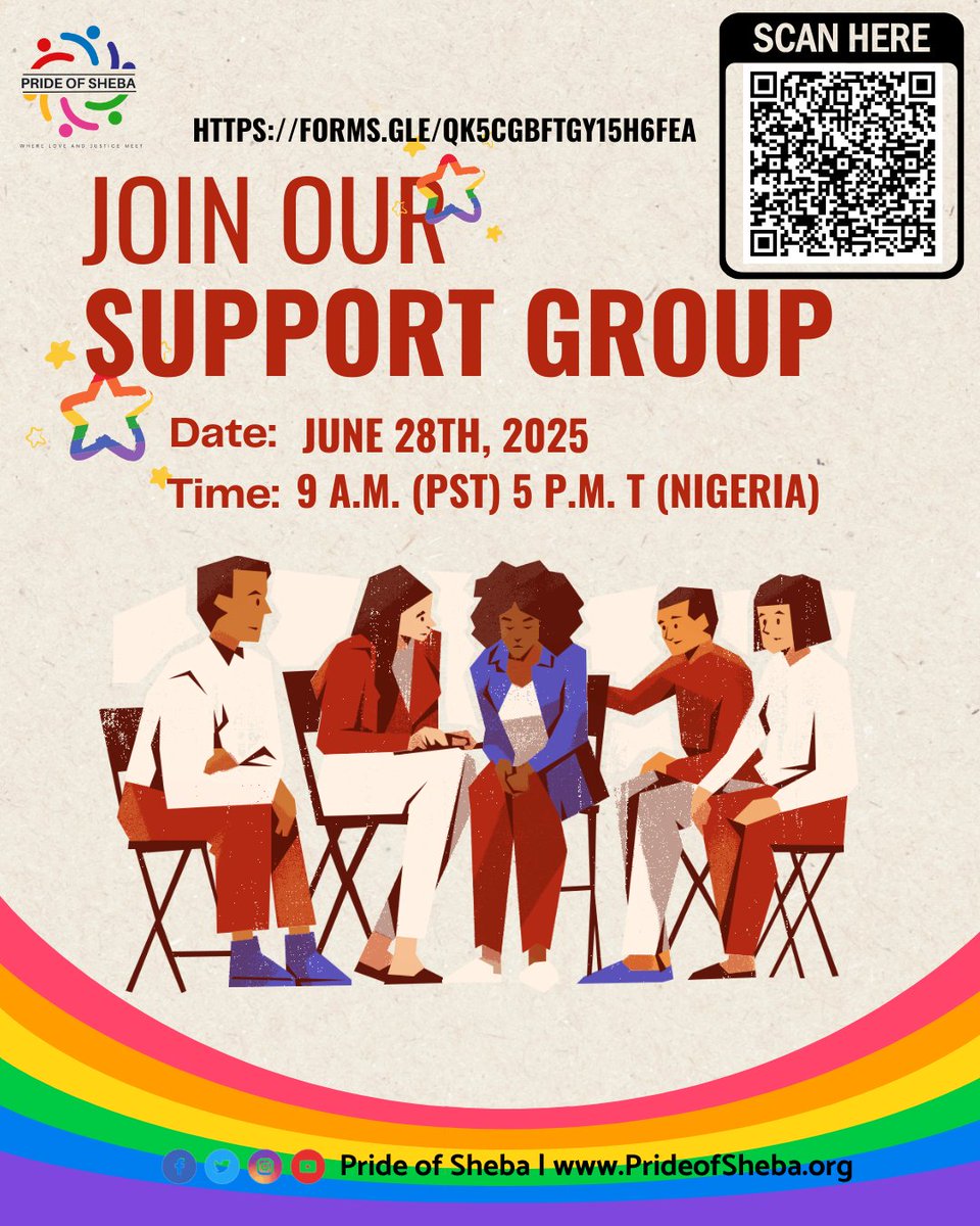 Pride of Sheba is launching a Monthly Online Support Group for LGBTQ+ individuals around the world. Participation is free and open for all but registration is required. This is a space for us, where we can breathe, be heard, heal, and grow together.
#PrideOfSheba #QueerSupport