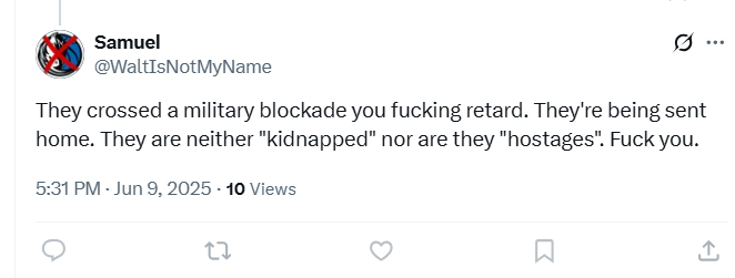 Gotta love chicken shits like this - post and then block so no-one can reply. Cry to mommy, little boy