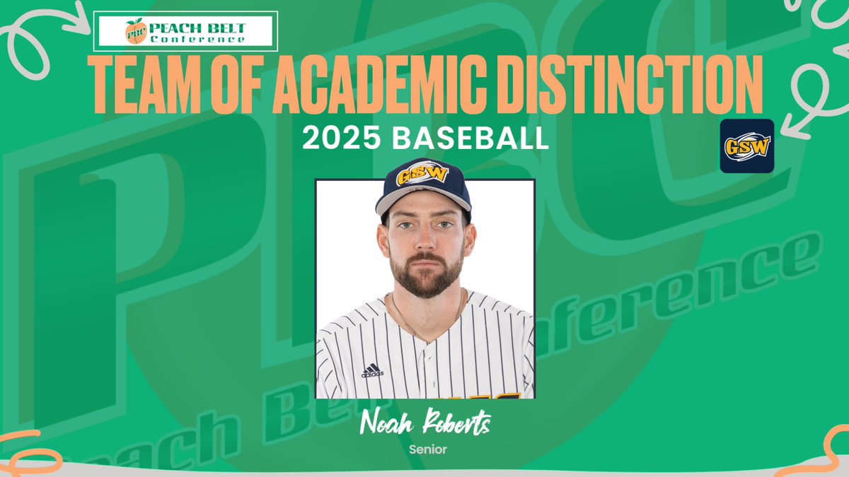 GSW Athletics (@gswathletics) on Twitter photo CONGRATS to <a href="/GSW_Baseball/">GSW Baseball</a> senior catcher Noah Roberts for being named to the 2025 Peach Belt Conference Baseball Team of Academic Distinction! ๐๐
Roberts has a 3.76 GPA & played in 19 of the Hurricanes 27 PBC games where he had a .357 on-base %
๐ฐ: gswcanes.com/sports/bsb/202โฆ CONGRATS to <a href="/GSW_Baseball/">GSW Baseball</a> senior catcher Noah Roberts for being named to the 2025 Peach Belt Conference Baseball Team of Academic Distinction! ๐๐
Roberts has a 3.76 GPA & played in 19 of the Hurricanes 27 PBC games where he had a .357 on-base %
๐ฐ: gswcanes.com/sports/bsb/202โฆ