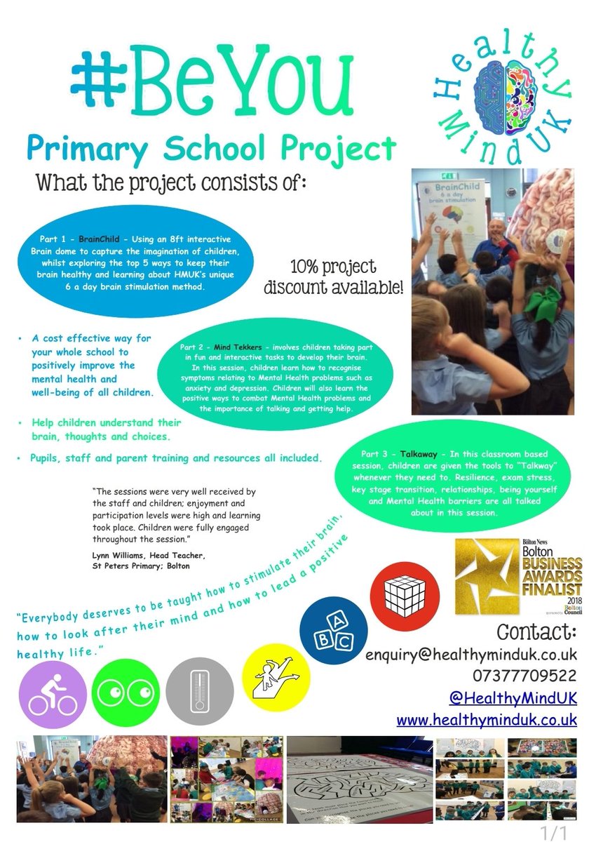 Healthy Mind UK ๐ง (@healthyminduk) on Twitter photo ๐ฃ Is your #PrimarySchool looking for an AMAZING ๐คฉ #MentalHealth Project for 2025/26 โ๏ธ
Our Flagship #BeYou Project educates #Pupils about their ๐ง and includes our GIANT BRAIN DOME that children can go inside!
Contact HMUK to find out more ๐
๐ง enquiry@healthyminduk.co.uk ๐ฃ Is your #PrimarySchool looking for an AMAZING ๐คฉ #MentalHealth Project for 2025/26 โ๏ธ
Our Flagship #BeYou Project educates #Pupils about their ๐ง and includes our GIANT BRAIN DOME that children can go inside!
Contact HMUK to find out more ๐
๐ง enquiry@healthyminduk.co.uk