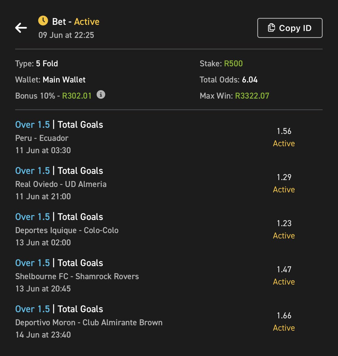 HOPE (@hopethesniper) on Twitter photo EASYBET🔥✅
⚡️6.04 ODDS
🧾 BETCODE : 03-260252
⏳ KICK-OFF @ 03:30
🔗BETSLIP LINK : easybet.co.za/sports?bookedB…
🪂Not yet on <a href="/Easybet_SA/">Easybet South Africa</a>? Kindly use the promo link & promo code below to join & GET a R50 sign up bonus 💛
🍯Promo Code : HOPE50
🔗LINK : ebpartners.click/o/zH37Wj EASYBET🔥✅
⚡️6.04 ODDS
🧾 BETCODE : 03-260252
⏳ KICK-OFF @ 03:30
🔗BETSLIP LINK : easybet.co.za/sports?bookedB…
🪂Not yet on <a href="/Easybet_SA/">Easybet South Africa</a>? Kindly use the promo link & promo code below to join & GET a R50 sign up bonus 💛
🍯Promo Code : HOPE50
🔗LINK : ebpartners.click/o/zH37Wj
