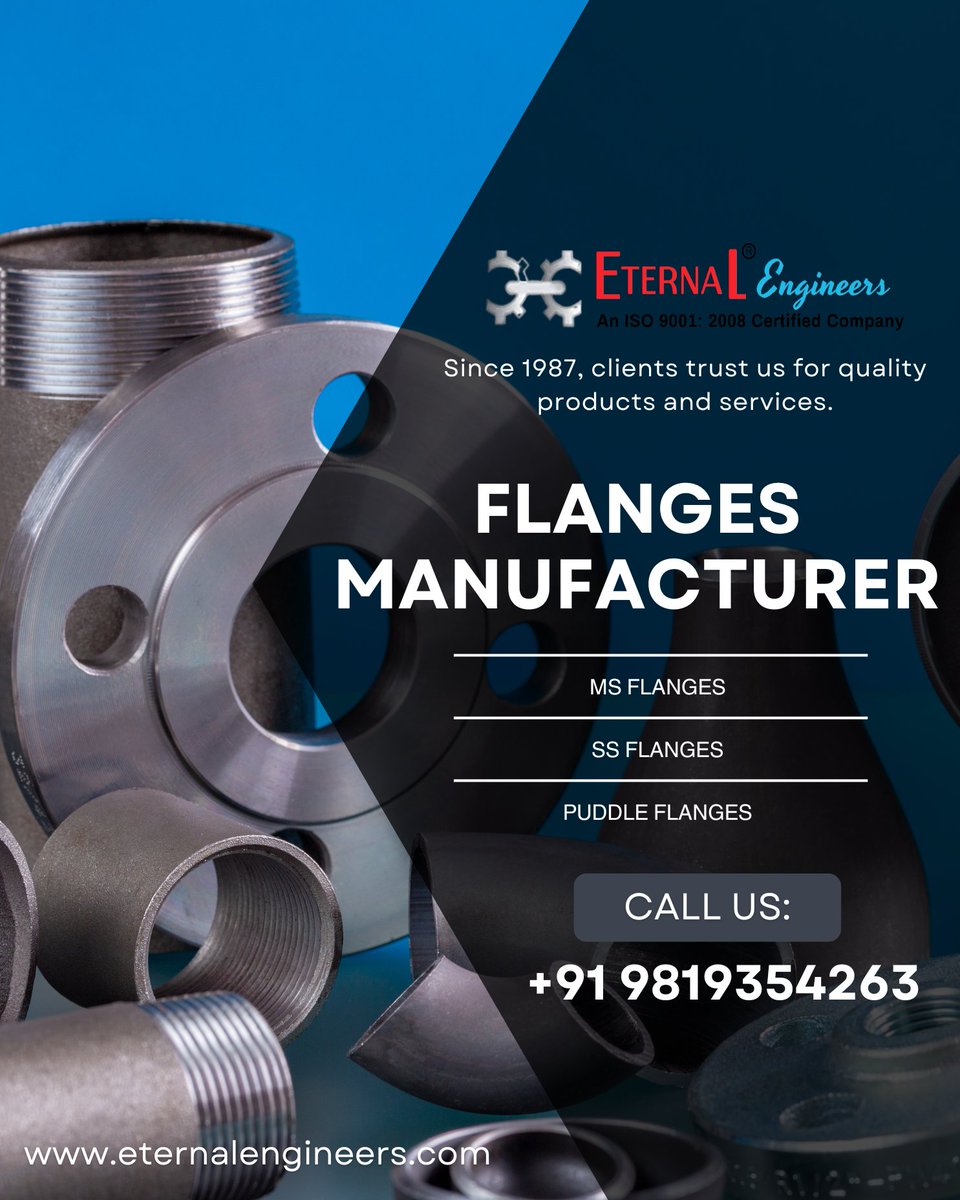 etern_engineers's tweet image. 🔩 Top Flanges Manufacturer in India 🔩
Trusted Since 1987 | ISO 9001:2008 Certified ✅

#FlangesManufacturer #MSEngineering #PuddleFlanges #SSFlanges #IndustrialSupplies #EternalEngineers #MadeInIndia #EngineeringSolutions #IndustrialIndia #ManufacturingExcellence
