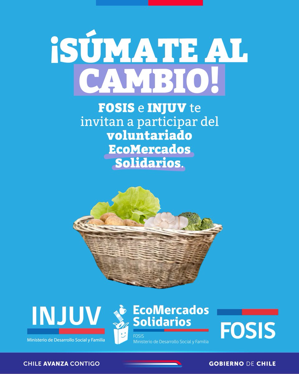 ¡Las juventudes también construyen futuro! 💚 Súmate como persona voluntaria a los EcoMercados Solidarios y trabaja por un mundo más justo, solidario y sostenible. 🌎

¡Inscríbete ahora en el link de nuestra bio! ♻️