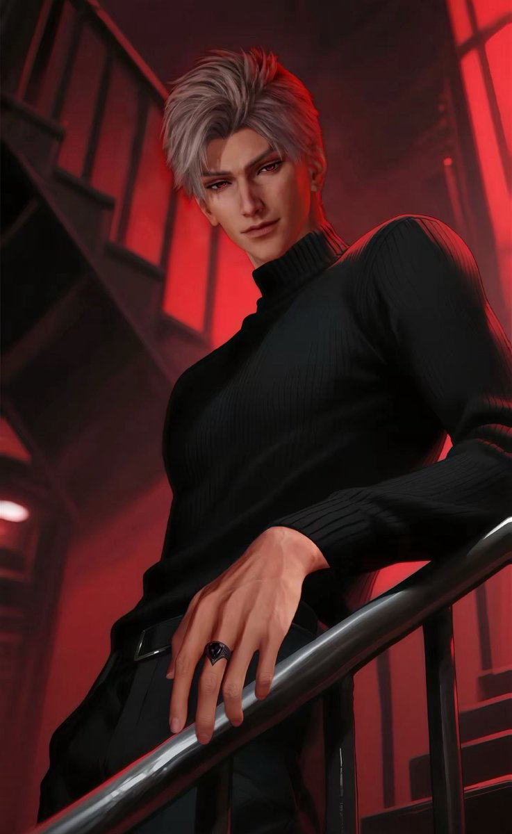 AnnieSylus60479's tweet image. 老师的新作品，黑色高领毛衣是男人最好的医美！