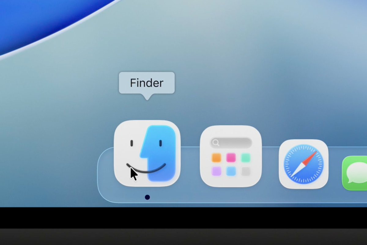 am i the only one to adore the new Finder icon? cute af with that flipped blue and thick white border. #WWDC25