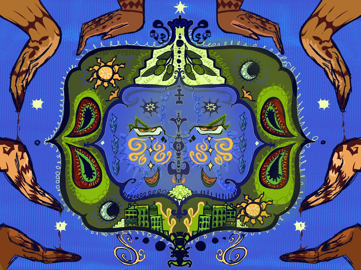 0CLOWNFISH0's tweet image. New pinned to showcase some of my art! I do mostly character design but I also experiment with mural and collages