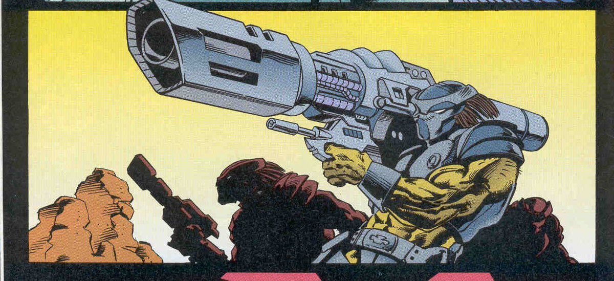 Thinking about this guy with a ridiculously big weapon