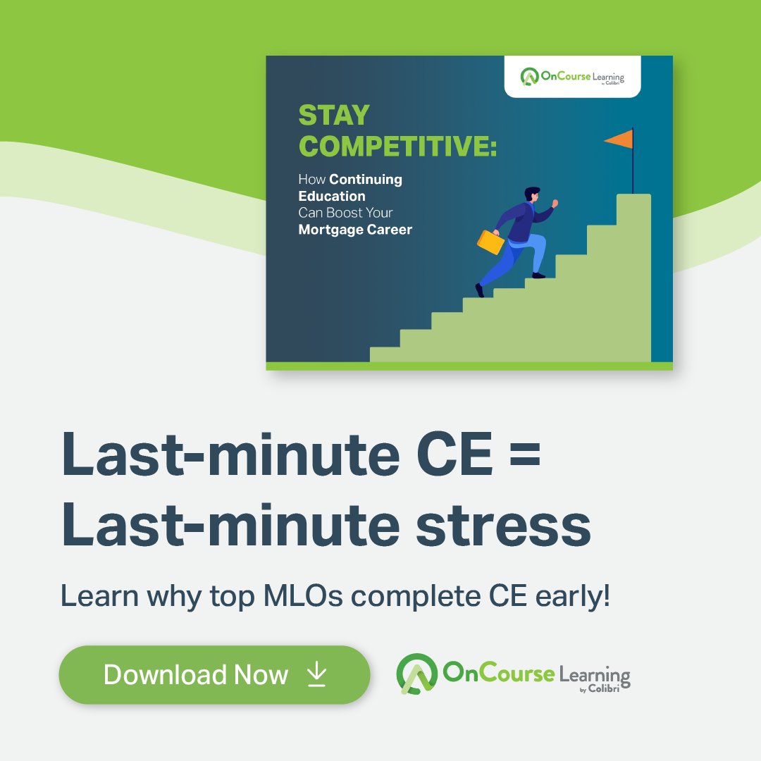 Staying competitive in the mortgage industry means staying educated. 📚 Our guide is here to help you meet requirements, enhance your skills, and stay compliant with ease.

Download the guide today and keep moving your career forward >> shorturl.at/KB824