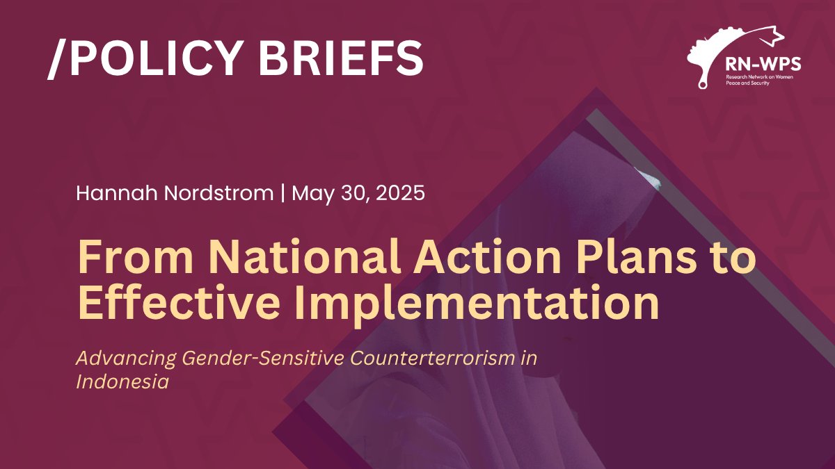 Research Network on Women, Peace and Security (@rn_wps) on Twitter photo #policybrief MINDS <a href="/NationalDefence/">National Defence</a> | Terrorism and violent extremism remain major threats in South East Asia. In her brief, Hannah Nordstrom explains why integrating women in all CT and security efforts is essential. Read: rnwps.ca/policy-briefs/… #policybrief MINDS <a href="/NationalDefence/">National Defence</a> | Terrorism and violent extremism remain major threats in South East Asia. In her brief, Hannah Nordstrom explains why integrating women in all CT and security efforts is essential. Read: rnwps.ca/policy-briefs/…
