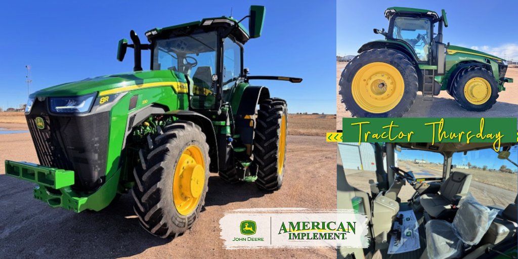 🔗: american-implement.hopp.to/114235
Steal of a Deal! #TractorThursday 
2024 John Deere 8R 230 Tractor
$313,000 | ⬇️ LOW 3.5% Fixed for 36 Mos🛒✨
.
#StealofaDeal #8RTractor #8R #8R230 #johndeere8R #johndeere8R230 #RowCropTractor #johndeereusedequipment #tractor #usedtractor