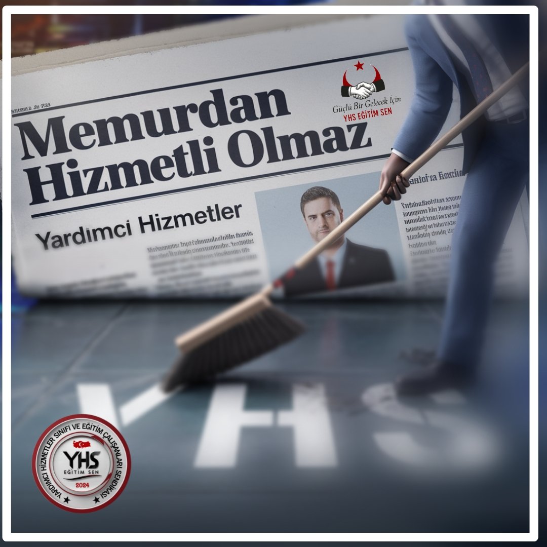 Unvanı memur, işi hizmetli...
Bu nasıl bir çarpıklık? Bu nasıl bir sömürü?

Kadro veriyorsun, ama görevini vermiyorsun.
Eğitim veriyorsun, ama işçilik dayatıyorsun.
Bu REZALETİ meşrulaştıran herkes, bu adaletsizliğe ortaktır!

#YhsArtıkBitsin
#YardımcıHizmetlerSınıfı