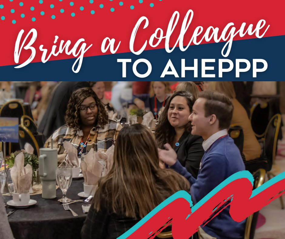 What’s better than attending AHEPPP in Orlando? Attending with a colleague! 👯‍♀️✨

Check your membership—do you have an extra spot? Use one of our institutional membership spots to bring a colleague along.

#AHEPPP2025 #BringAColleague #ShareTheMagic #HigherEdConnections