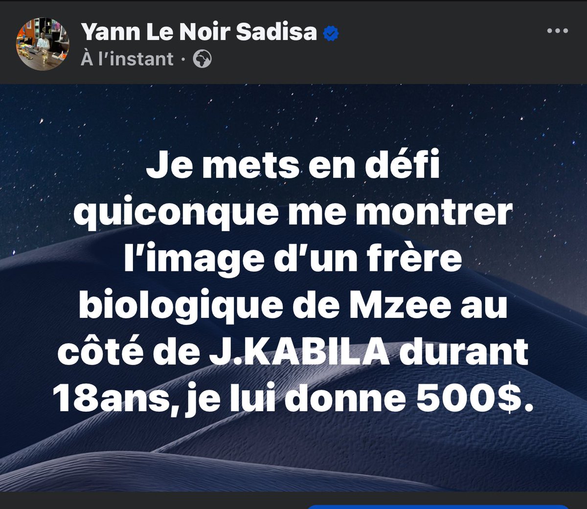 Une fois c’est fait, mettez votre M-pesa dans le commentaire, et je fais vous fait le transfert instantanément.