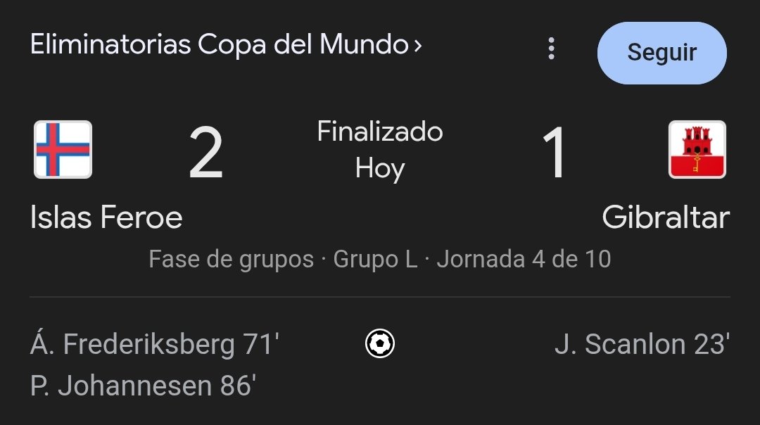 Final. 

Perdimos contra las Islas Feroe. Hicimos un gran partido pero la pecheamos en el final. Váyanse todos mercenarios hijos de puta.
