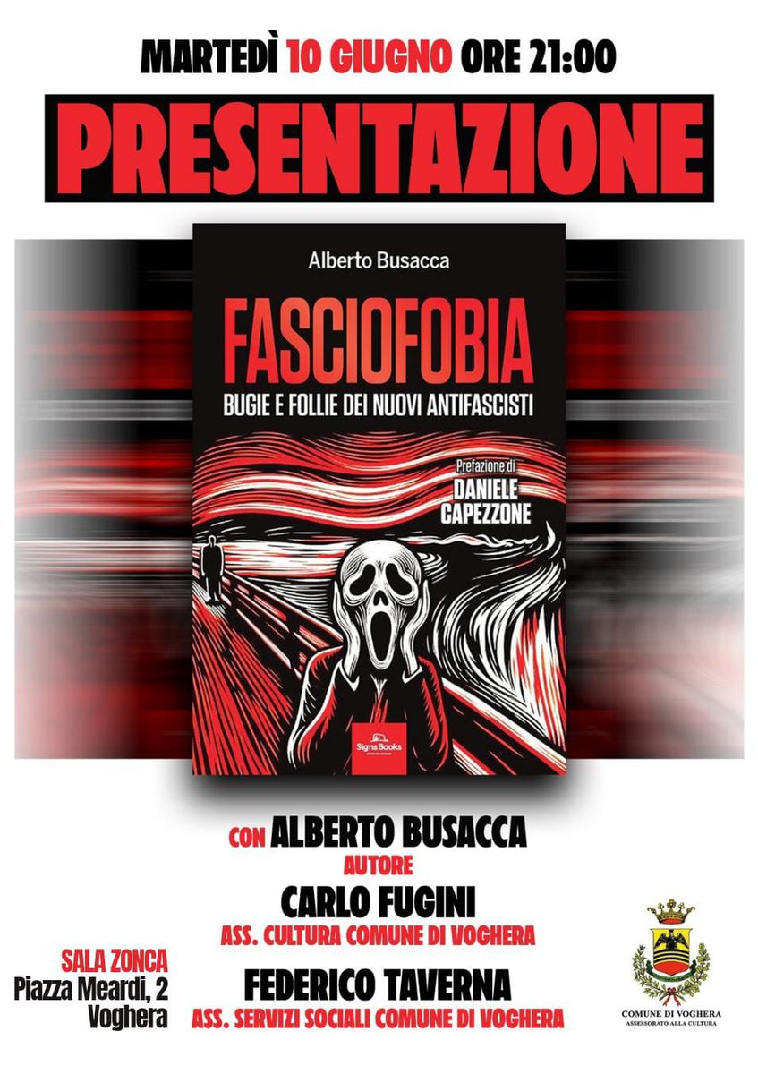 Domani sera (martedì) a #Voghera