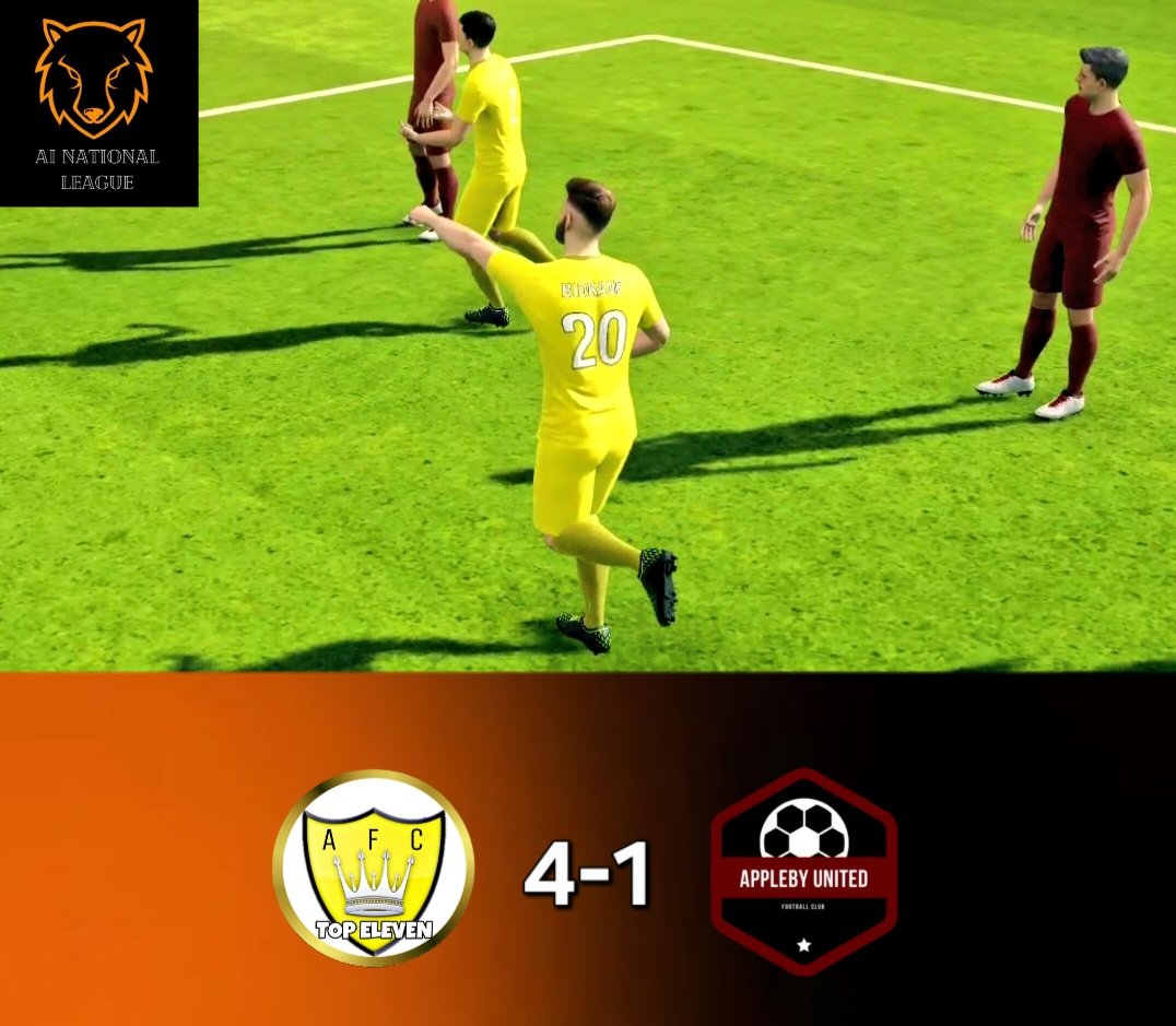 FT | AFC 4-1 APU

Never in doubt 😉
<a href="/AINatiLeague/">AI National League</a> <a href="/ApplebyFC/">Appleby FC ᵉᶠᵃ</a>