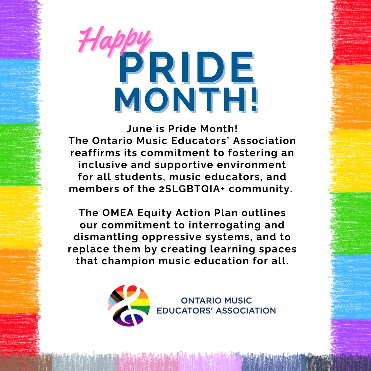 The Ontario Music Educators’ Association (OMEA) prioritizes equitable and accessible music education. We recognize inequities within instruction, resources, and policies. For more info on the OMEA Equity Action Plan, visit: omea.on.ca/edi/