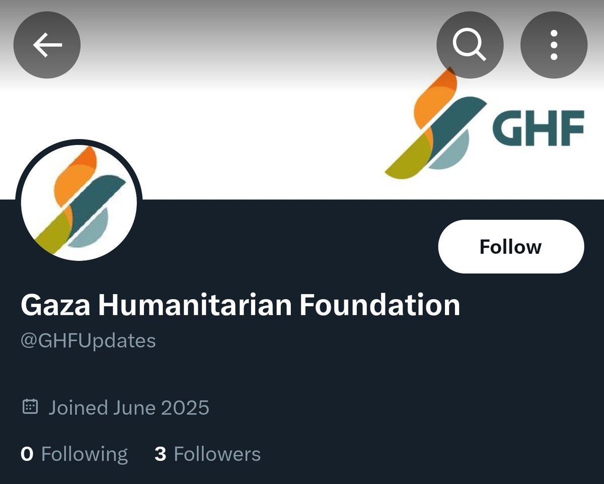 This is the official Gaza Humanitarian Foundation X account. It just went live.
