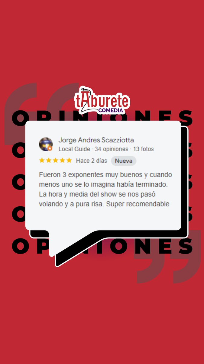 El plan perfecto: stand up, comida y bebida 🎙️🍔🍷. Te esperamos en Taburete. Enterate todo en taburetecomedia.com.ar.