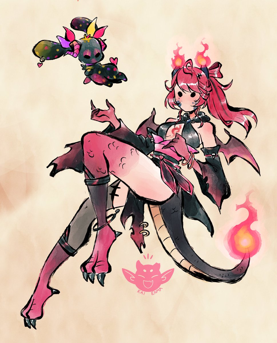 kai_enma's tweet image. some of my favorite okami style comms ive done ✨