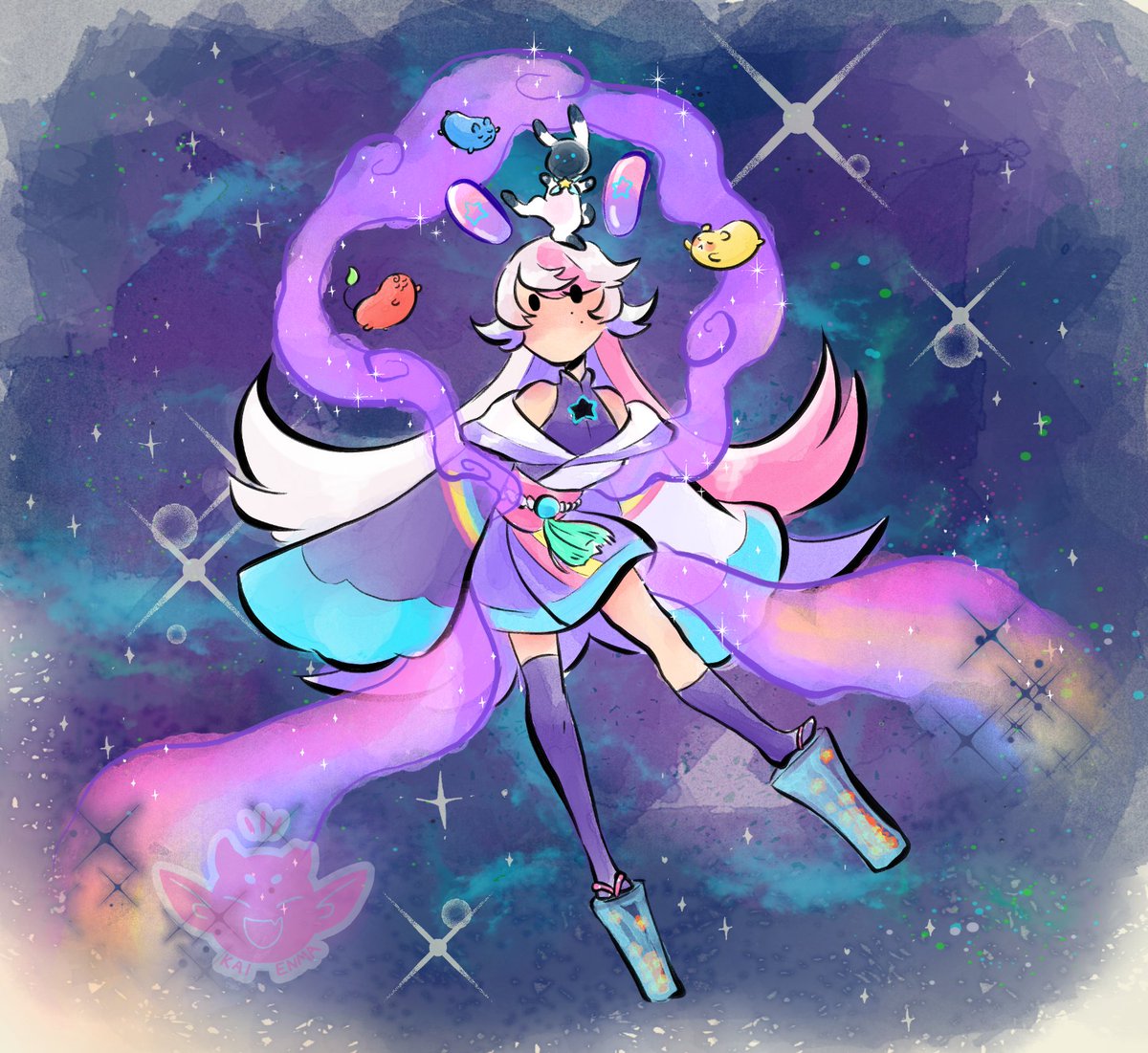 kai_enma's tweet image. some of my favorite okami style comms ive done ✨