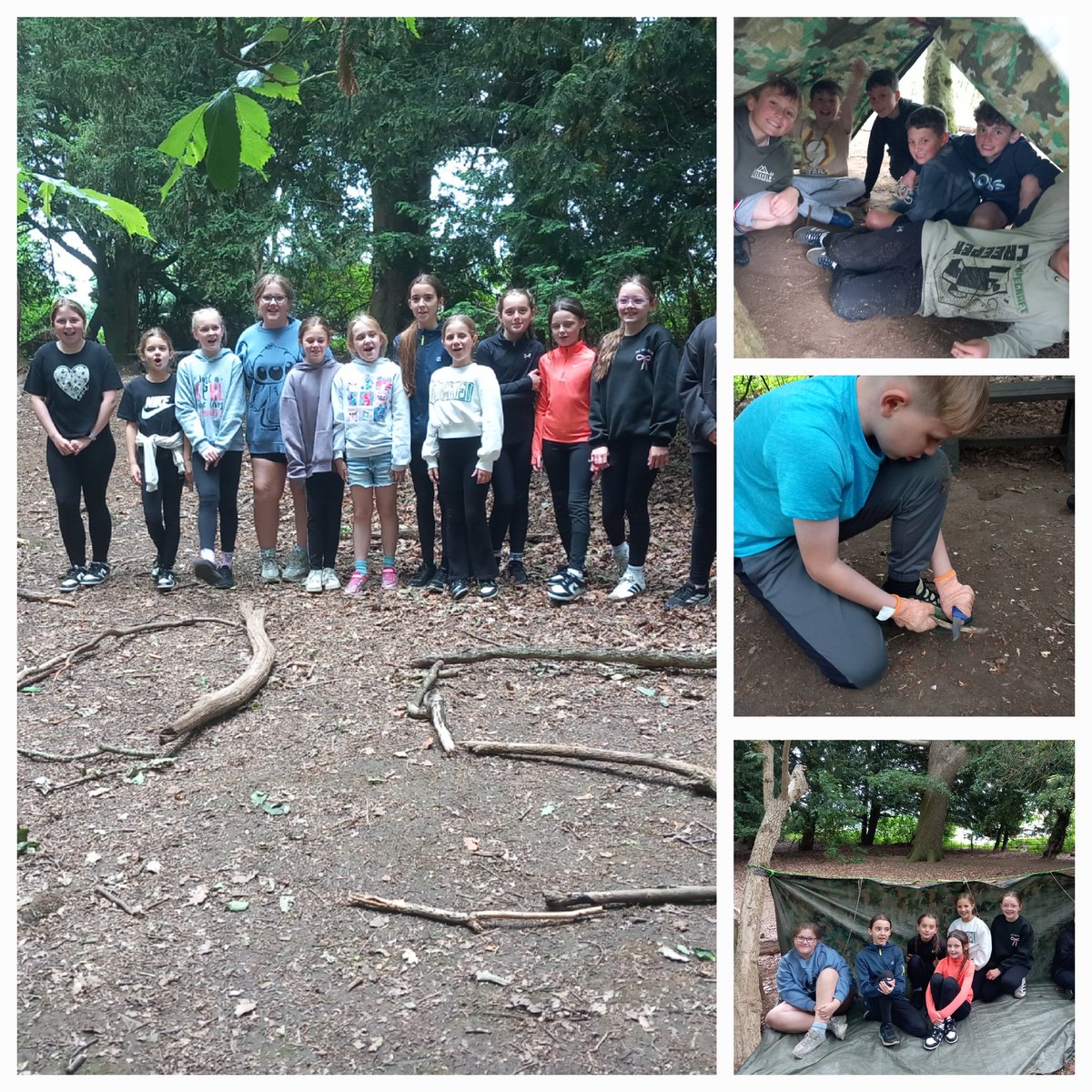 Orchard_Head's tweet image. Arrived safely at PGL! We&apos;ve already been involved in two of our activities in bushcraft! #year5residential #pgl