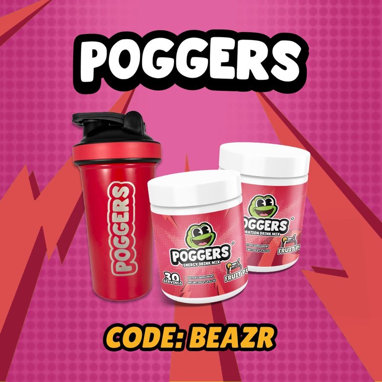 Brennon | Beazr (@bigbeazr) on Twitter photo would love to say I have partnered with <a href="/PoggersShop/">POGGERS® 🐸</a> a super affordable and delicious energy drink using code “BEAZR” will get you 10% off any purchase link below 💛 would love to say I have partnered with <a href="/PoggersShop/">POGGERS® 🐸</a> a super affordable and delicious energy drink using code “BEAZR” will get you 10% off any purchase link below 💛