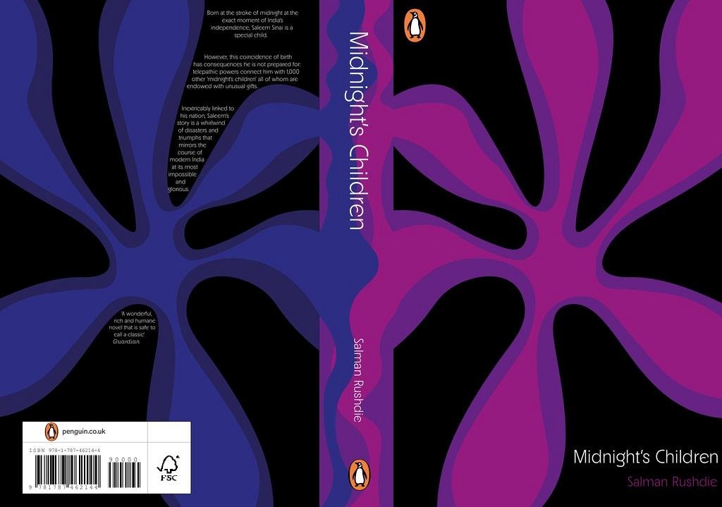 rlw_designs's tweet photo. Alternative cover design for Midnight's Children by Salman Rushdie, for the Penguin Cover Design Award 2025 💜 #coverdesign #bookcover #book #penguin #penguinbooks #penguindesignaward #graphics #design #GraphicDesigner https://t.co/OYBxvhnP7o