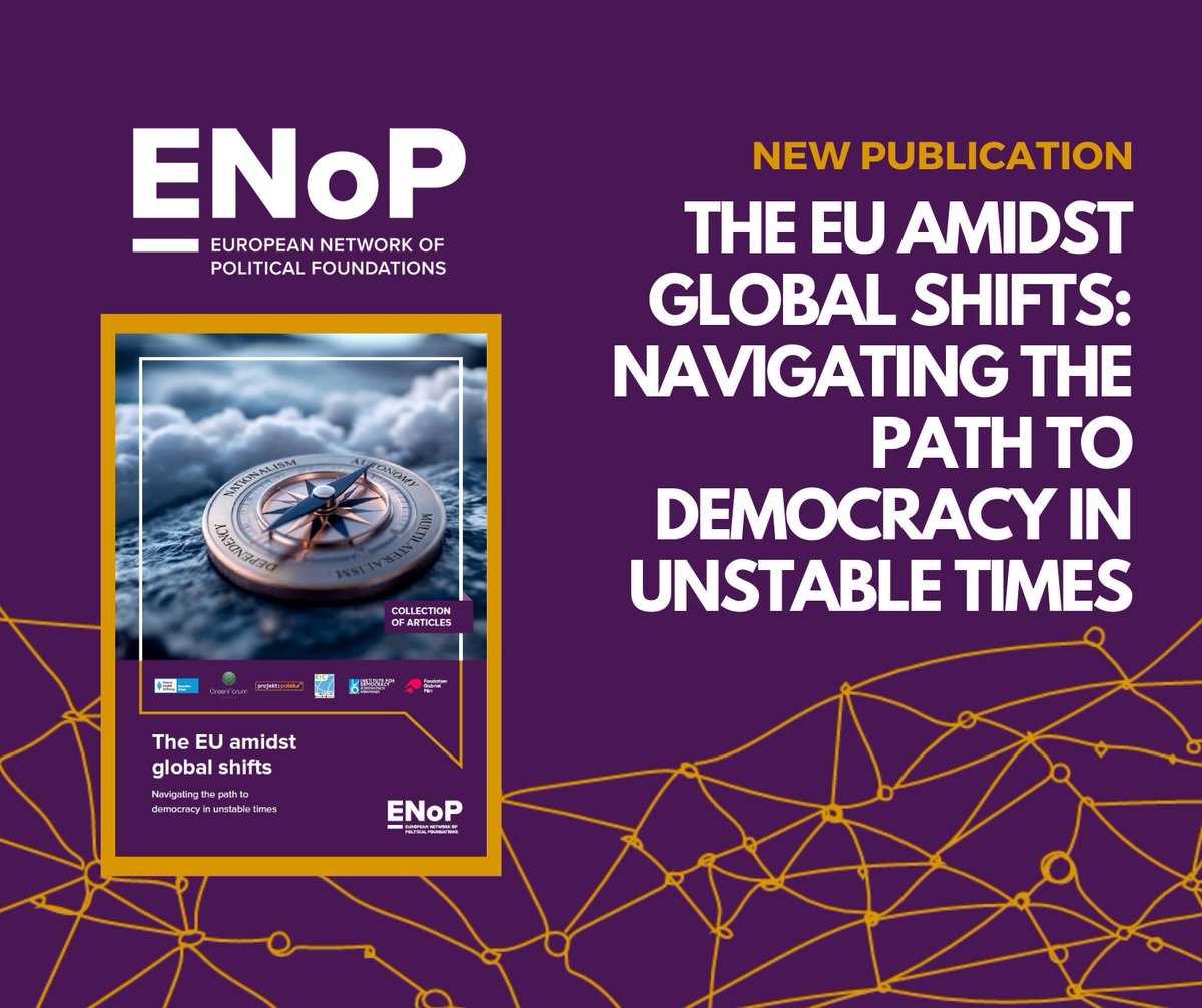 EU_ENoP's tweet image. 📘 New ENoP publication:
"The EU amidst global shifts: Navigating the path to democracy in unstable times."
Six political foundations reflect on Europe’s path forward after the 2024 EU elections.
Download here: bit.ly/43T17r8
#ENoP #Democracy