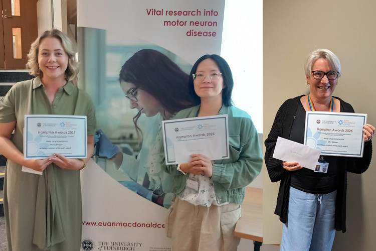 hazelAllardyce_'s tweet image. Thrilled to share that I’ve received the Hampton Award from the @EuansCentre for going above and beyond in the MND community 🧠💙
Honoured to be recognised for my work in patient engagement and public outreach, to connect researchers with those who matter most!
#MND #PPI