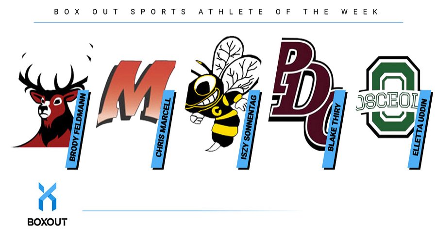 Box Out Sports Athlete of the Week: June 2-8 #wistrackandfield

Brody Feldmann, Elkhart Lake-Glenbeulah
Chris Marcell, Marathon
Iszy Sonnentag, Cadott
Blake Thiry, Prairie du Chien
Elletta Uddin, Osceola

wissports.net/news_article/s…