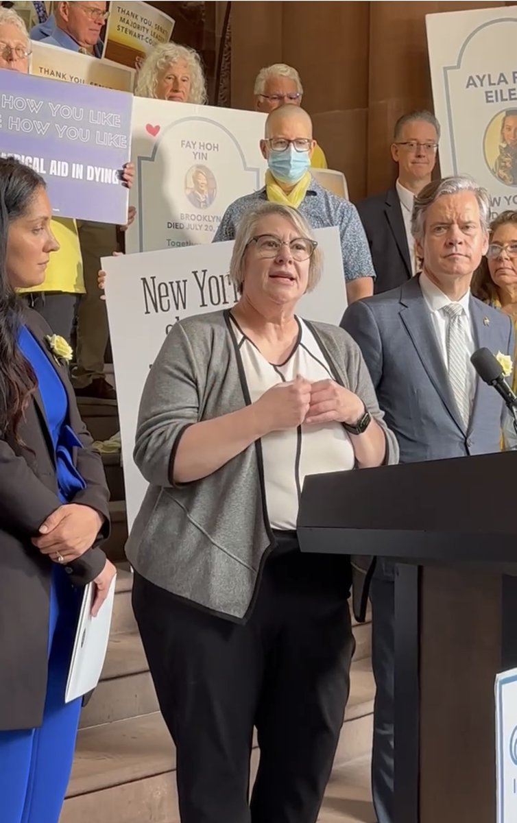 Our team is in New York at this very moment, waiting for the State Senate vote on New York's medical aid in dying bill! Stay with us today for the latest updates!