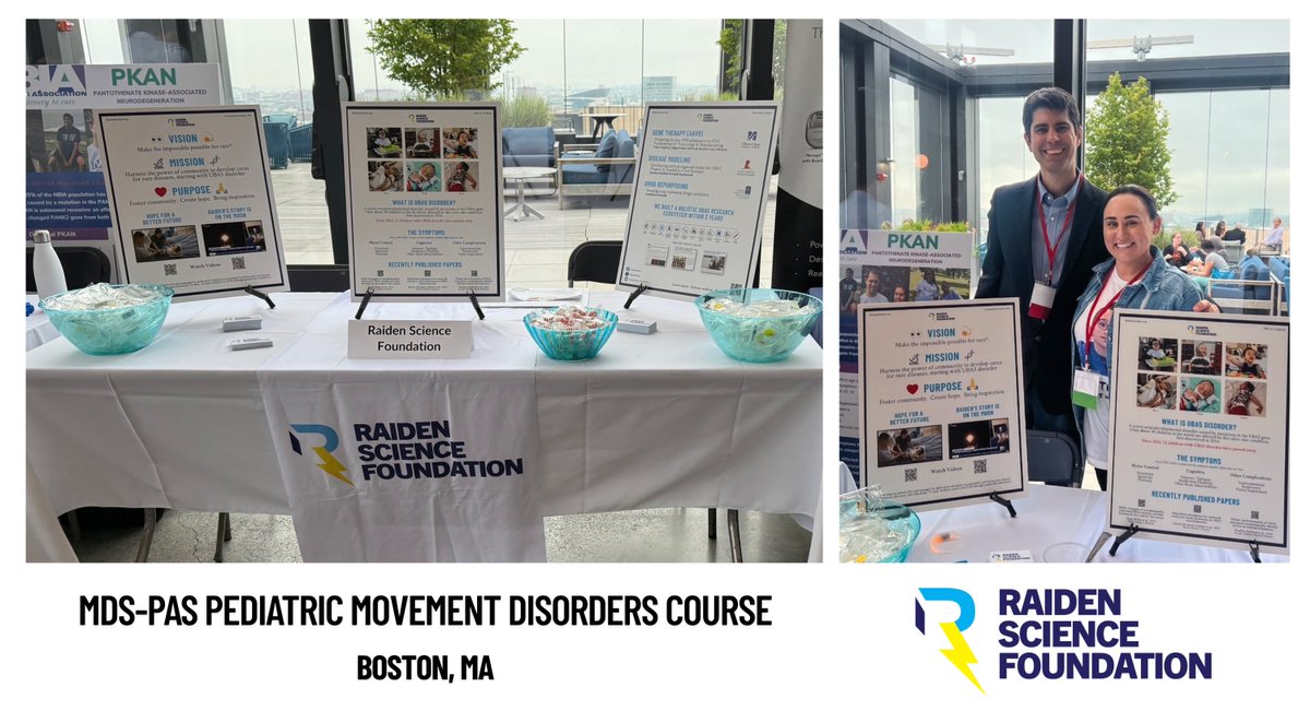 RaidenScience's tweet image. Great meeting so many experts at the 1st Int’l Pediatric Movement Disorders Course in Boston this past Saturday.
Thankful for the opportunity to share our mission + raise UBA5 awareness.
