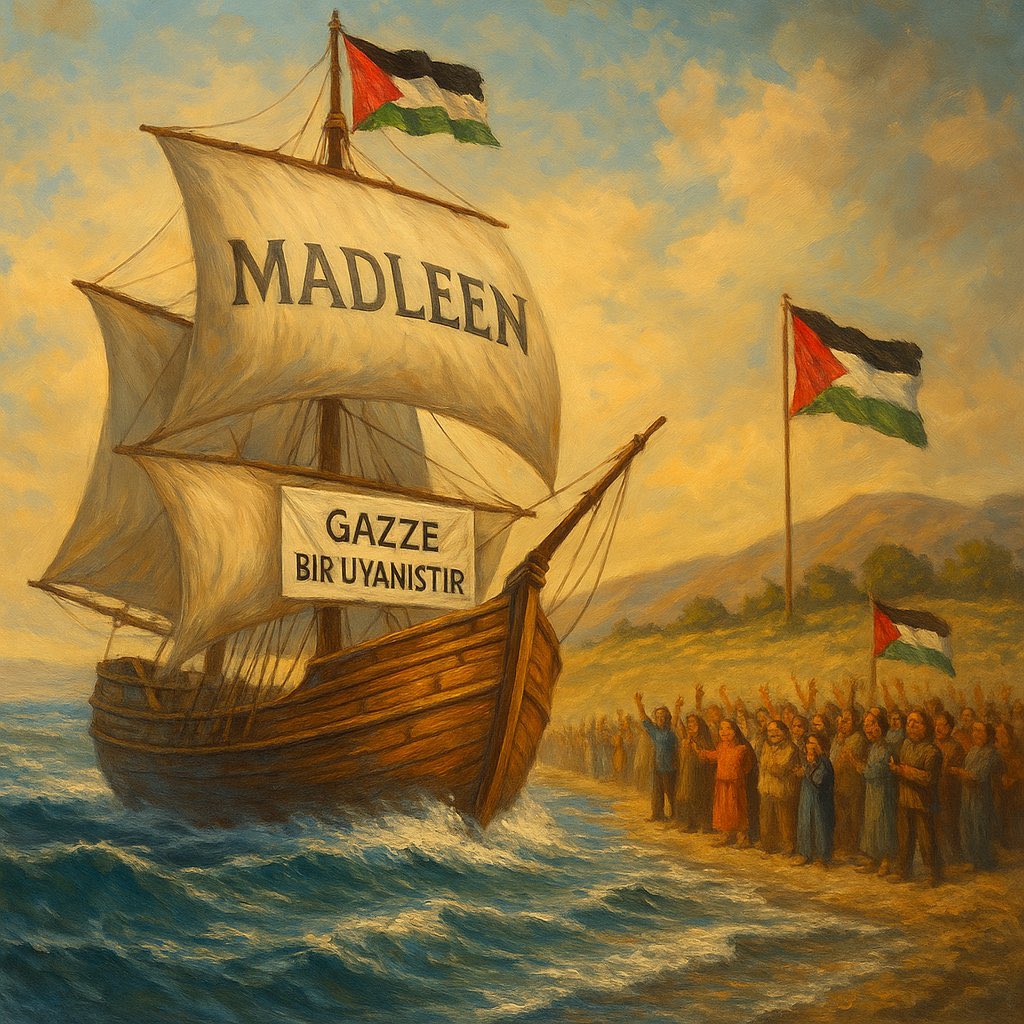 ‘Her çağda, şartlar ne kadar ağır ve umutsuz olursa olsun inananlar için bir Nuh'un Gemisi vardır’
Sezai KARAKOÇ
#WeAreMadleen #Madleen 
#TurkiyeMadleenicinAyakta