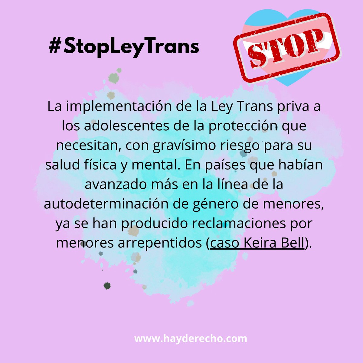 La Ley Trans priva a adolescentes de protección que necesitan, con gravísimo riesgo para su salud física y mental. En países que habían avanzado más en la línea de autodeterminación de género de menores, ya se han producido reclamaciones por menores arrepentidos #StopLeyTrans