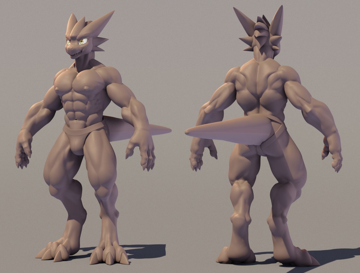 sculpt presentation for Shu~ for the attire variations now into topology~ WIP comms~