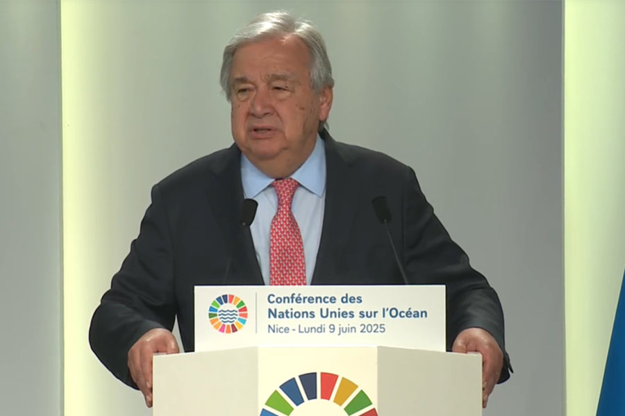 聯合國秘書長古特雷斯6月9日在法國尼斯舉辦的第三屆聯合國海洋大會的開幕式上表示，人類與海洋之間的關係已經“破裂”。他指出，海洋是人類最重要的共同資源，但人們卻辜負了它給與人類的饋贈。在過度捕撈、溫度上升、塑料污染、酸化等壓力下，海洋正不堪重負。他呼籲人們停止海洋掠奪。