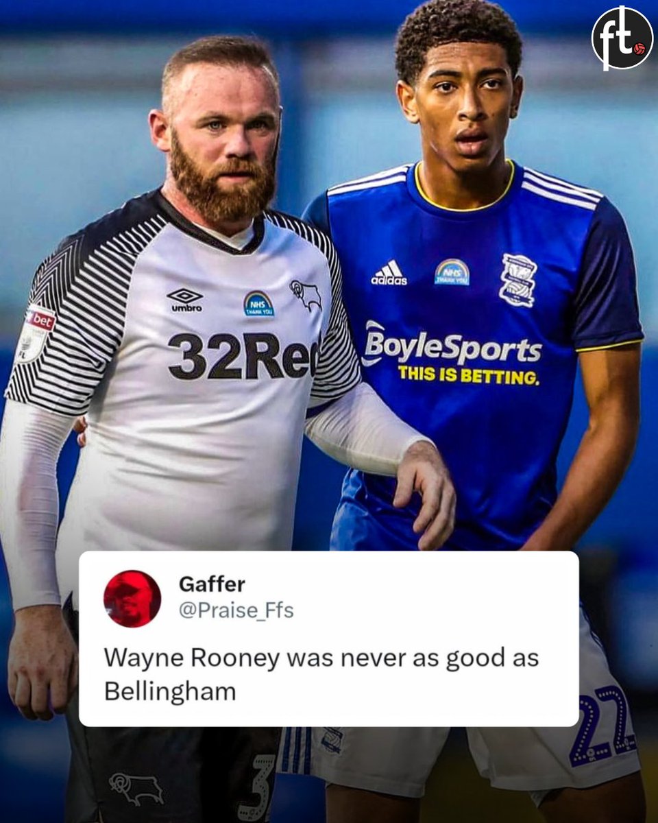 Footballtweet's tweet image. 🤯 “Wayne Rooney was never as good as Bellingham." 

Do you agree with this?