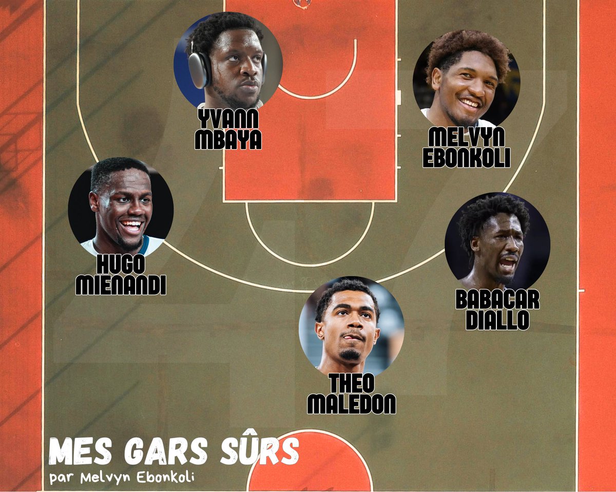 Retour du 5 majeur « mes gars sûrs »

Cette fois, c’est Melvyn Ebonkoli qui nous dévoile le sien !

Du très beau monde dans l’équipe et une sacrée raquette.
A la demande du joueur, mention au 6e homme : Cameron Faas

Vous validez ?

📸 LDLC ASVEL / Kansas City Roos / NBH / ASA