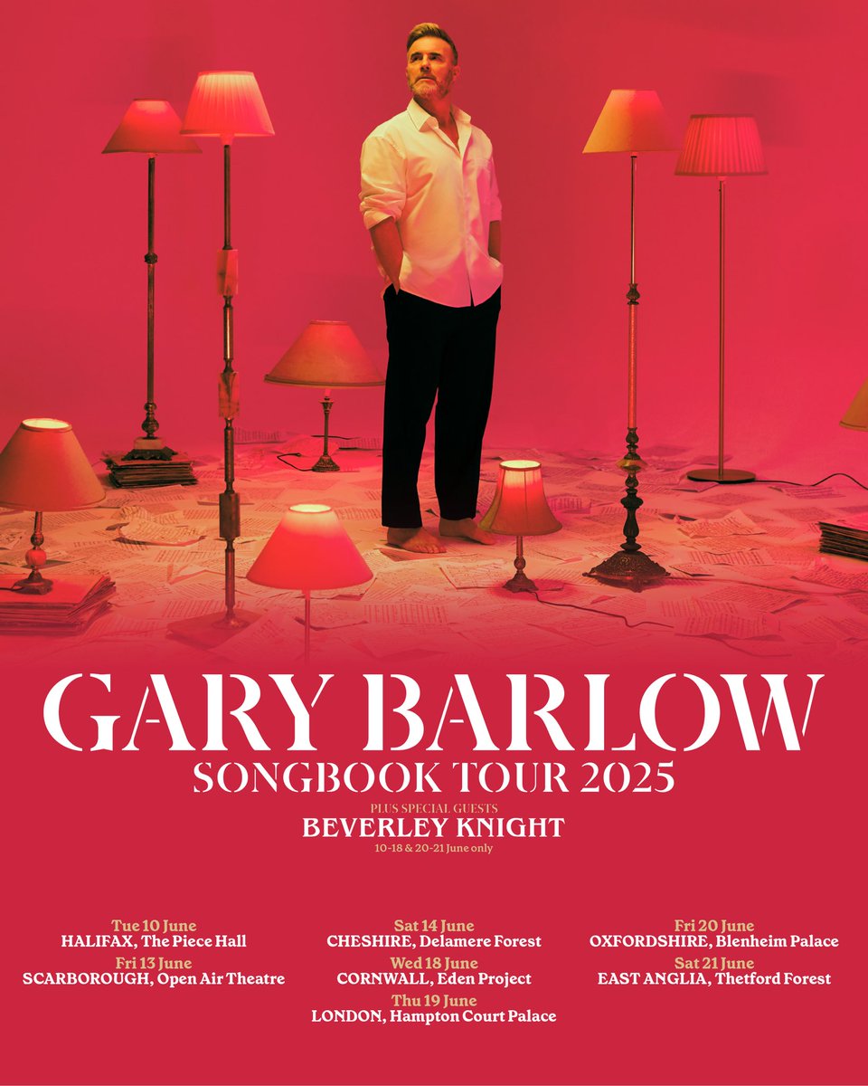 And just like that - the final outdoor shows are here - closing out the Songbook tour under the stars - can’t wait to share these last moments with you all ❤️🤩

garybarlow.com for the last few tickets