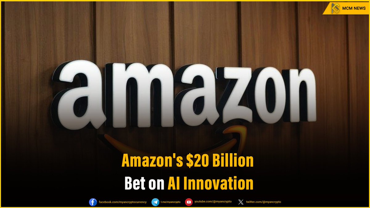 $AMZN is investing $20 billion in the US to "advance AI innovation." This massive commitment signals a huge push into the future of artificial intelligence, promising breakthroughs and new opportunities. Get ready for more AI-powered services and products! #Amazon #AI #Innovation