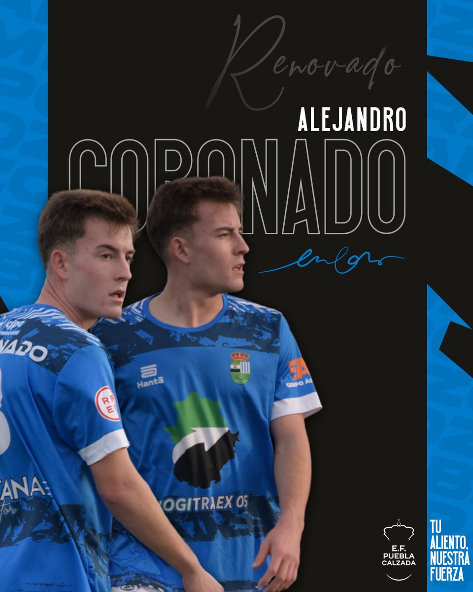 ☑️ #Oficial: 🆕 #𝗥𝗘𝗡𝗢𝗩𝗔𝗖𝗜𝗢́𝗡
🤝 <a href="/Aleexcoronado_/">Alejandro Coronado</a> seguirá defendiendo nuestra camiseta esta temporada. Un canterano ejemplar, calidad y lucha que volverán a brillar en el Municipal. 

¡Vamos, Coro! 👑⚽️

🫶 #TuAlientoNuestraFuerza
💪 #VMP | #EFP ‘A’ 🔵⚪️