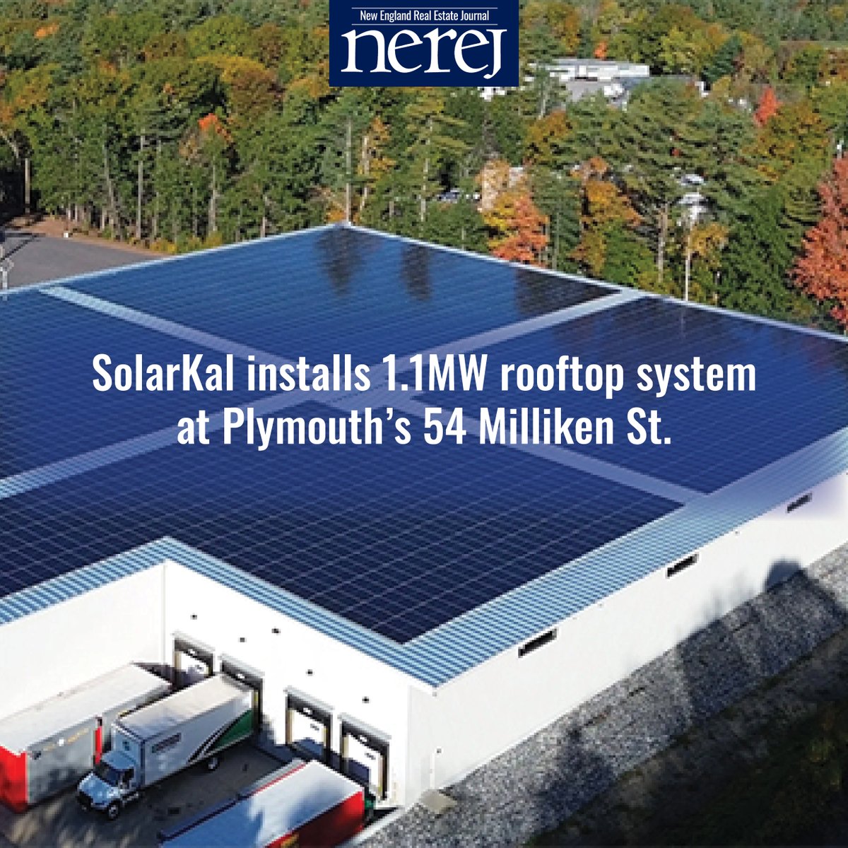 SolarKal installs 1.1MW rooftop system at Plymouth’s 54 Milliken St. - Read More here: hubs.la/Q03rfHwN0 #NEREJ #commercialrealestate