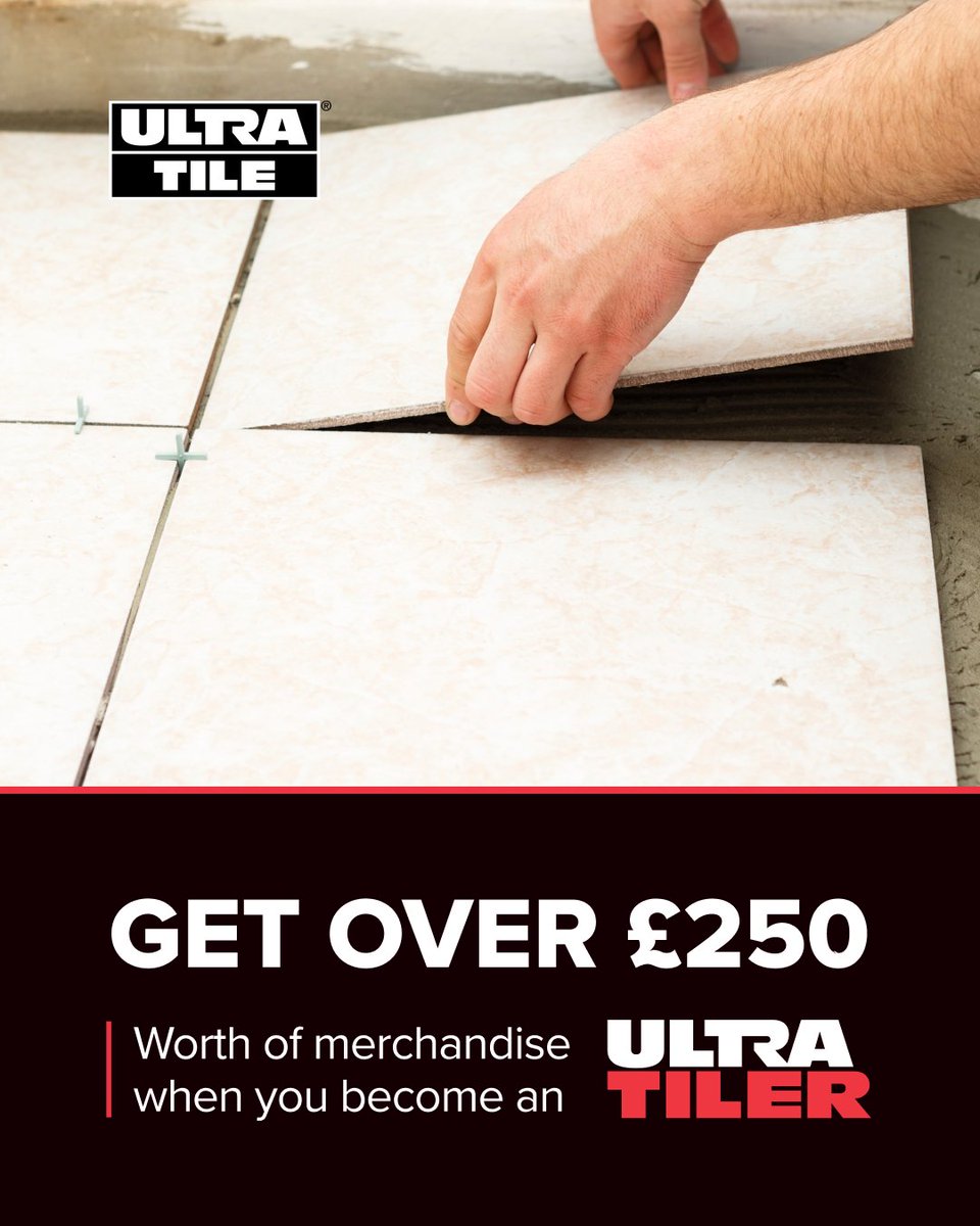 Get over £250 worth of UltraTiler gear just for joining the club! 💥

That’s merch and exclusive kit, straight to your door 🤝

UltraTiler is your way into something bigger, register your interest today: hubs.ly/Q03qRJZG0 

#tiler #tilingsetup #tilingtools #ultratiler