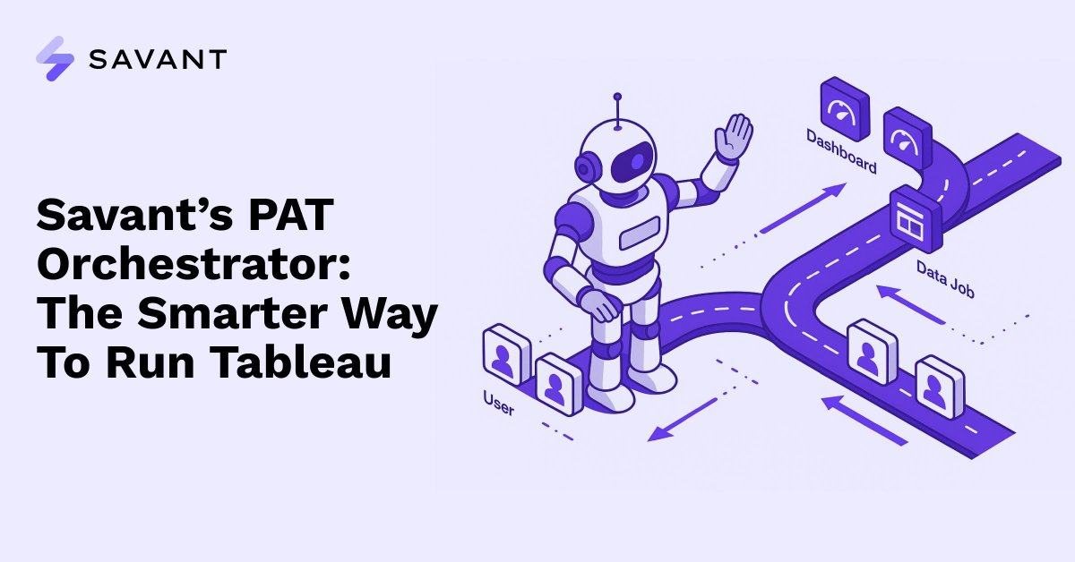 savantlabsinc's tweet image. Scaling @tableau workflows? Meet Savant’s PAT Orchestrator.

✅ Run jobs in parallel
✅ Share &amp;amp; recycle PATs intelligently
✅ Coordinate pipelines at scale

No workarounds. Just clean, reliable automation.

🔗 savantlabs.io/blog/tableau-p…

#AnalyticsAutomation #Tableau #DataAutomation